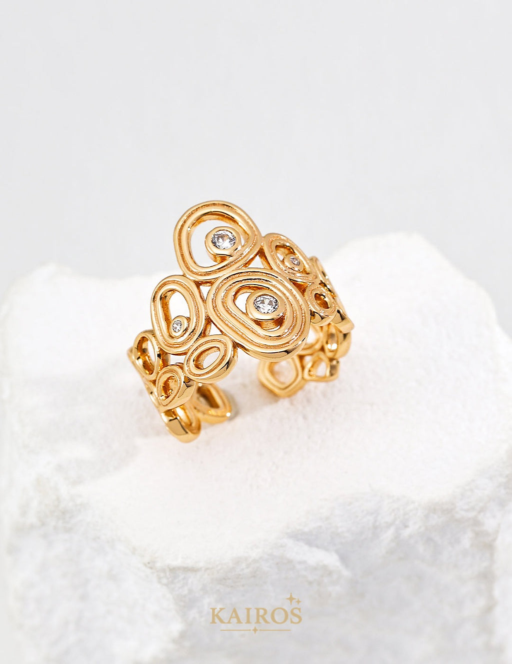 Kairos logo-only cover - Square Halo Radiance Ring