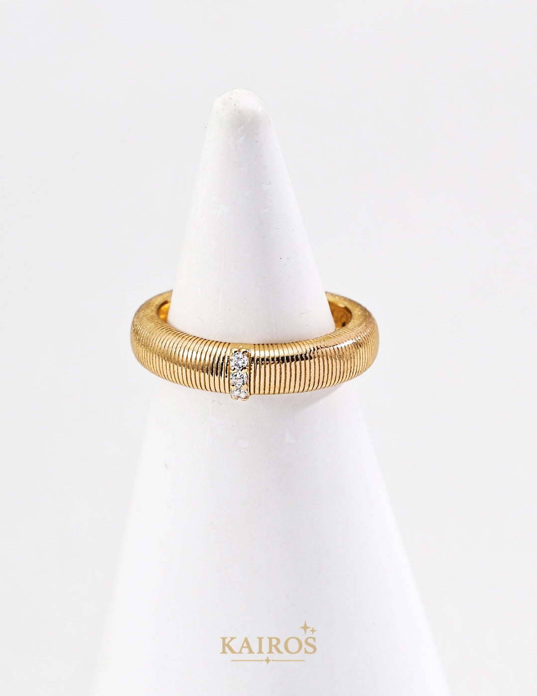 Kairos logo-only cover - Square Halo Lumiere Ring