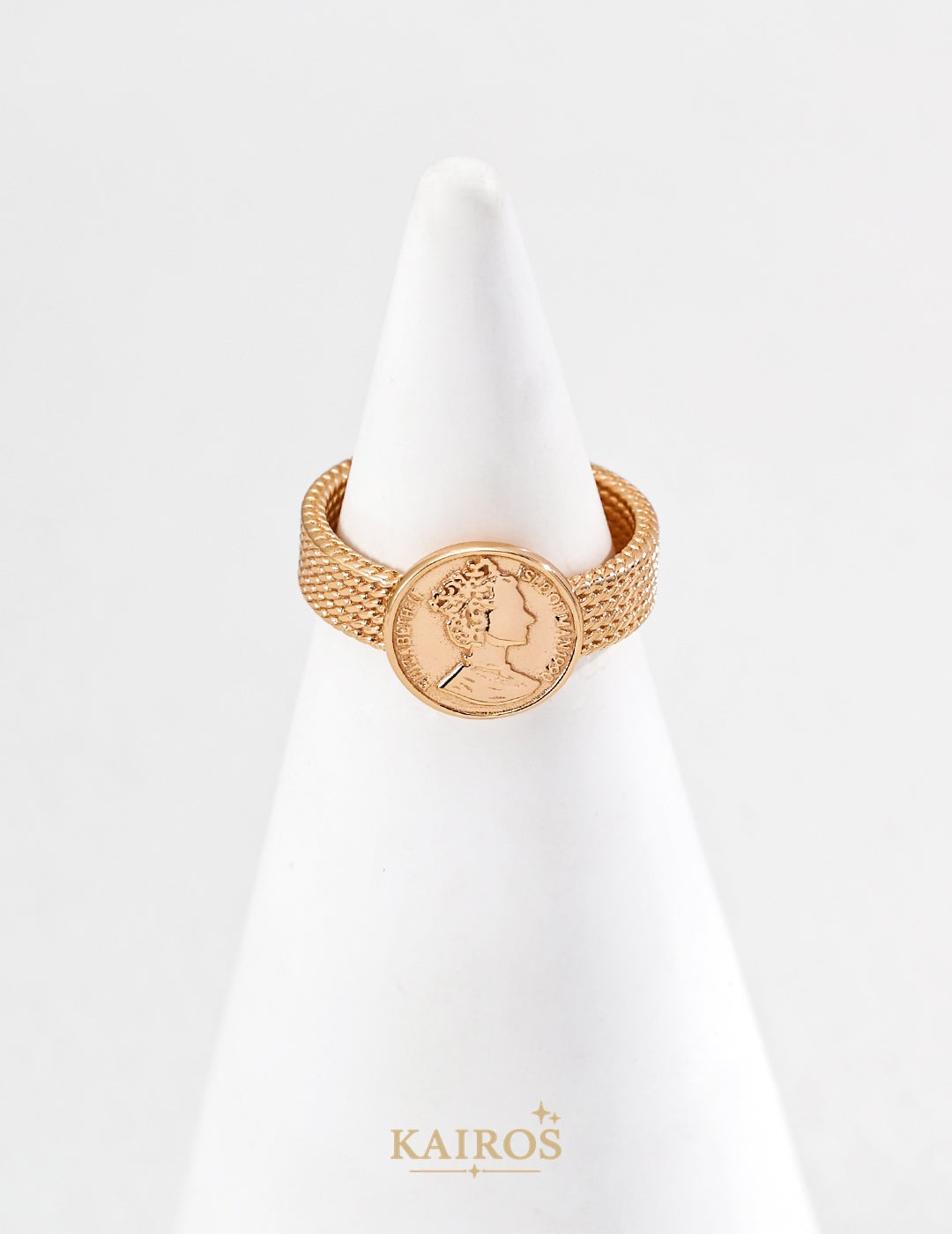 Kairos logo-only cover - Woven Crest Ring