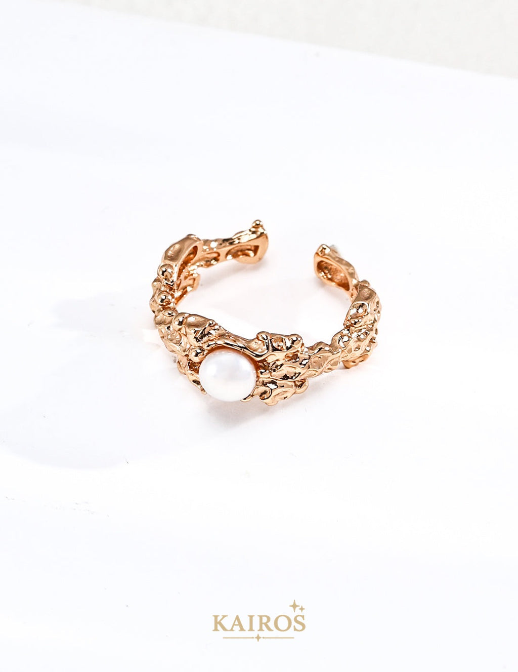 Kairos logo-only cover - Lava Bloom Pearl Ring