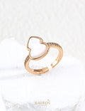 Kairos logo-only cover - Fortune Gourd Tiger's Eye & Mother-of-Pearl Ring