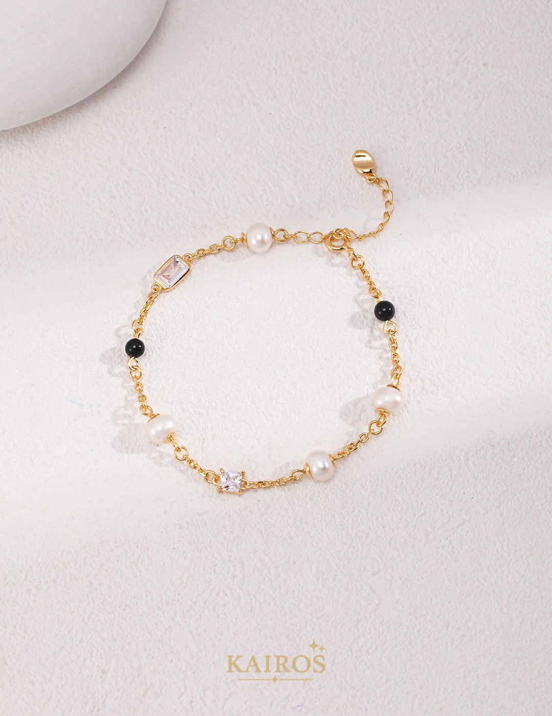 Kairos logo-only cover - Vintage Sparkle Pearl Lumiere Bracelet