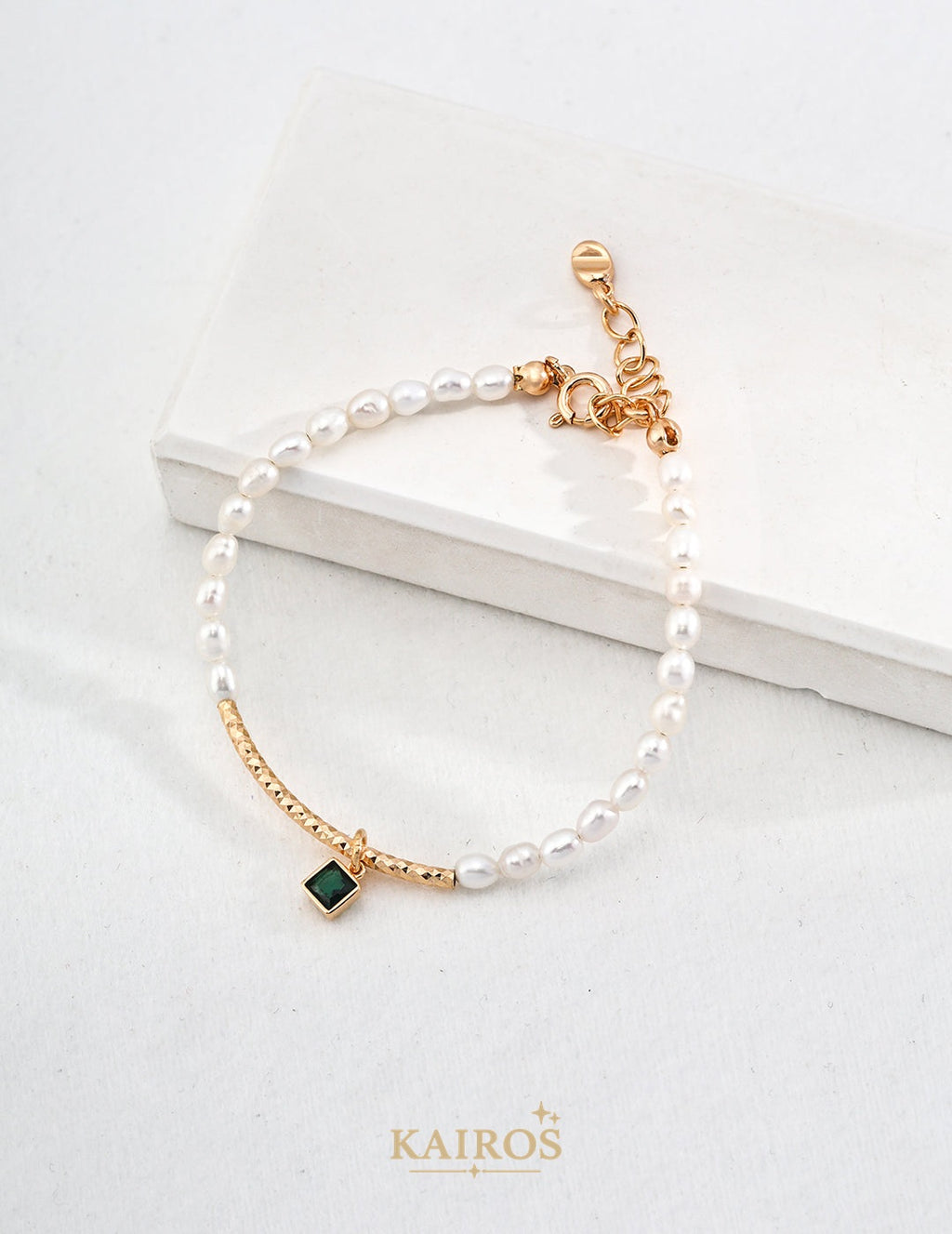 Kairos logo-only cover - Vintage Lumiere Pearl Sparkle Bracelet