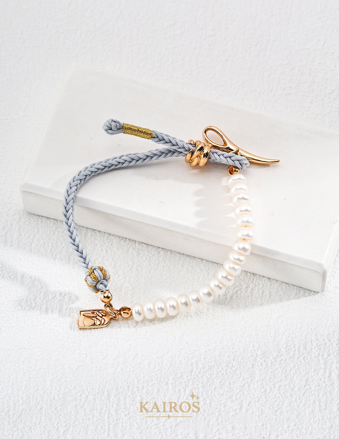 Kairos logo-only cover - Arc Flow Pearl Grace Bracelet