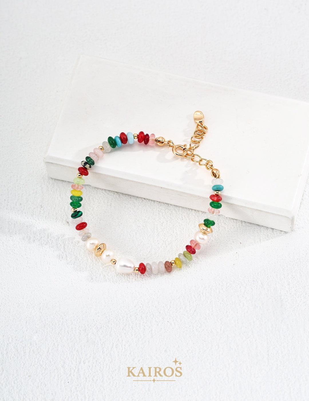 Kairos logo-only cover - Pearl Romance Charm Bracelet