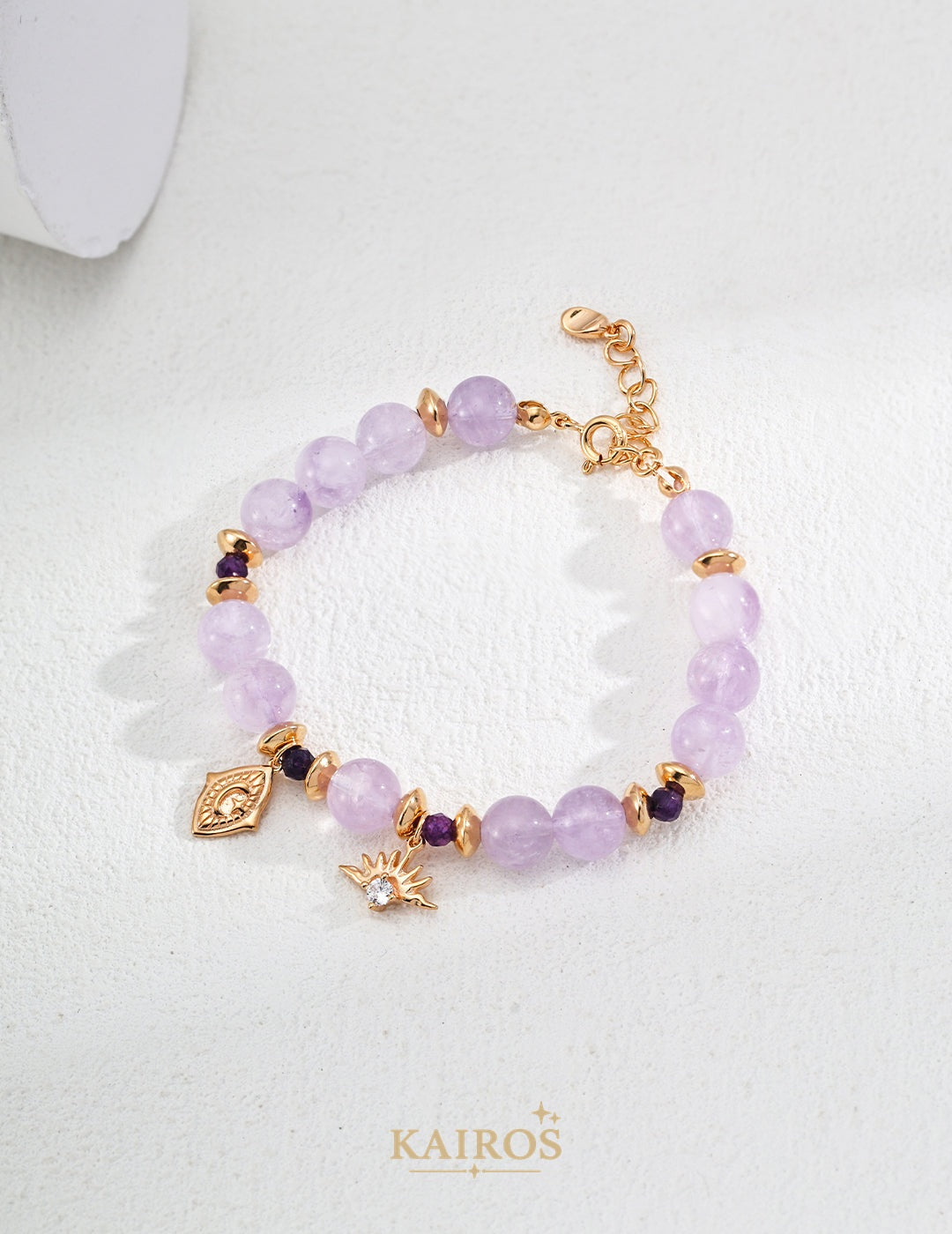 Kairos logo-only cover - Circle Glow Amethyst Bracelet