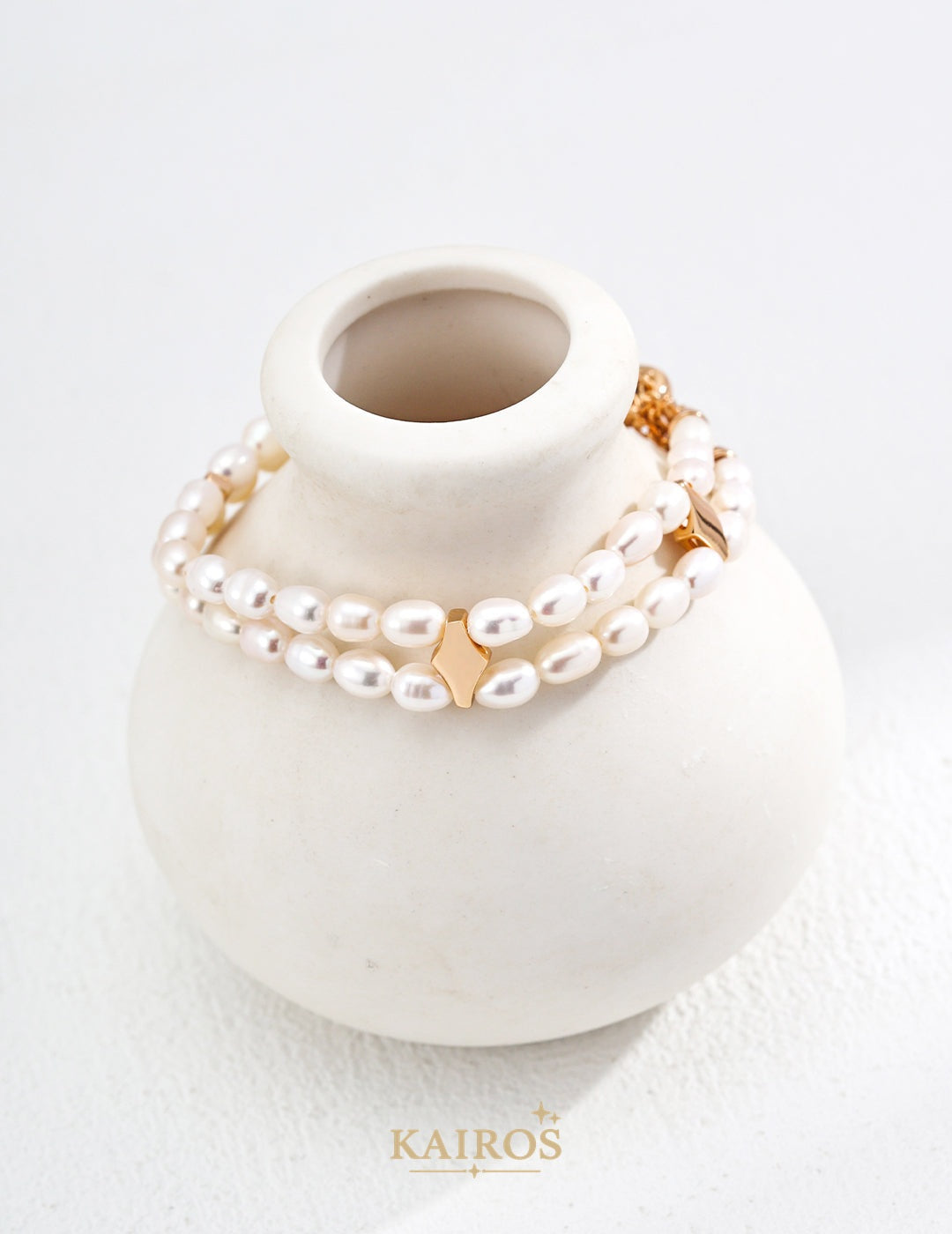 Kairos logo-only cover - Pearl Romance Botanical Bracelet