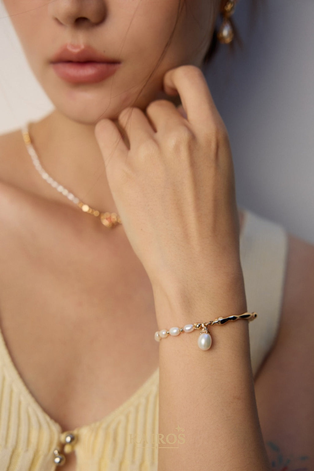 Kairos logo-only cover - Pearl Glow Bloom Bracelet
