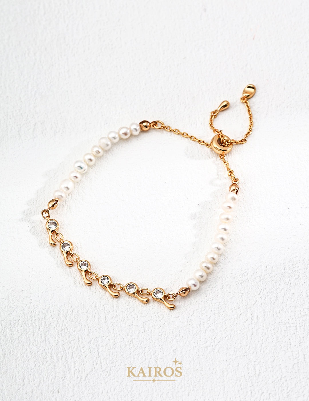 Kairos logo-only cover - Vintage Sparkle Pearl Light Bracelet