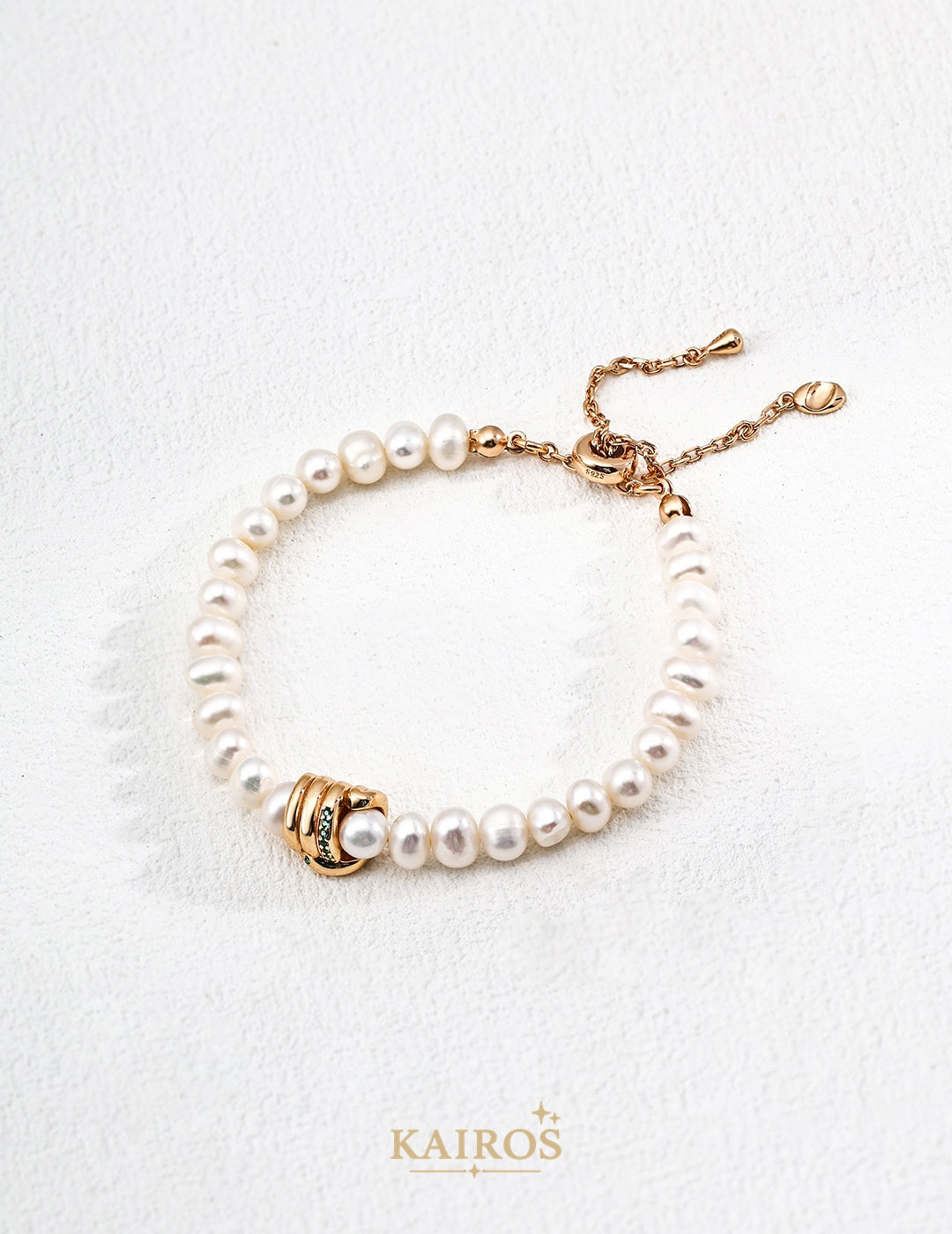 Kairos logo-only cover - Vintage Lumiere Pearl Light Bracelet