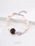 Kairos logo-only cover - Pearl & Artisan Glass Statement Bracelet