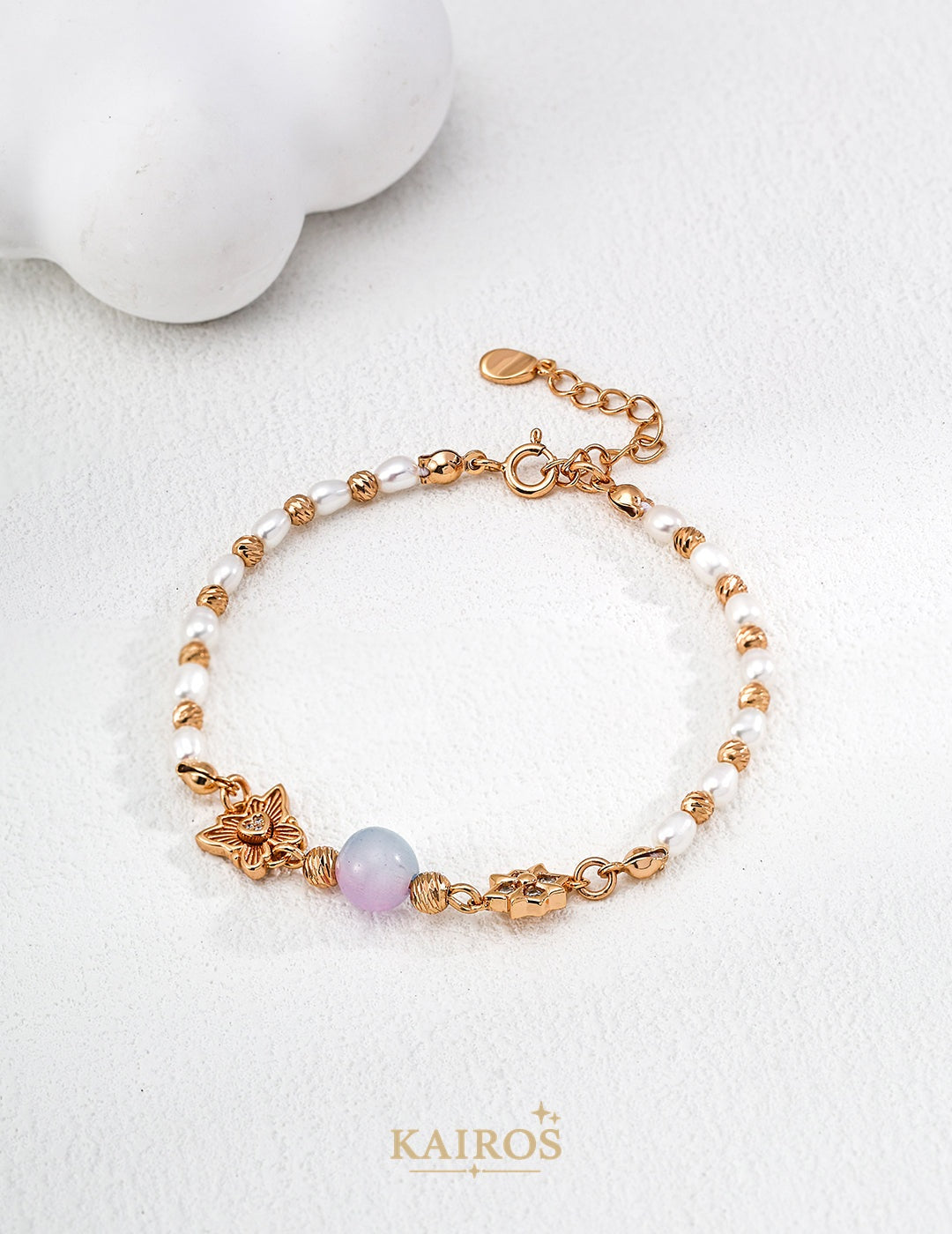 Kairos logo-only cover - Forest Trace Pearl Bracelet