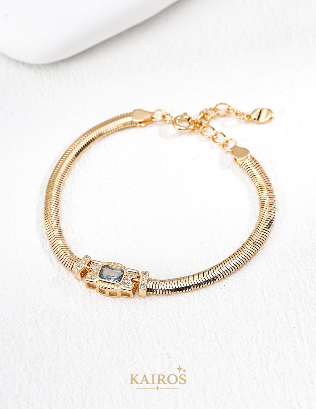 Kairos logo-only cover - Square Halo Sparkle Bracelet