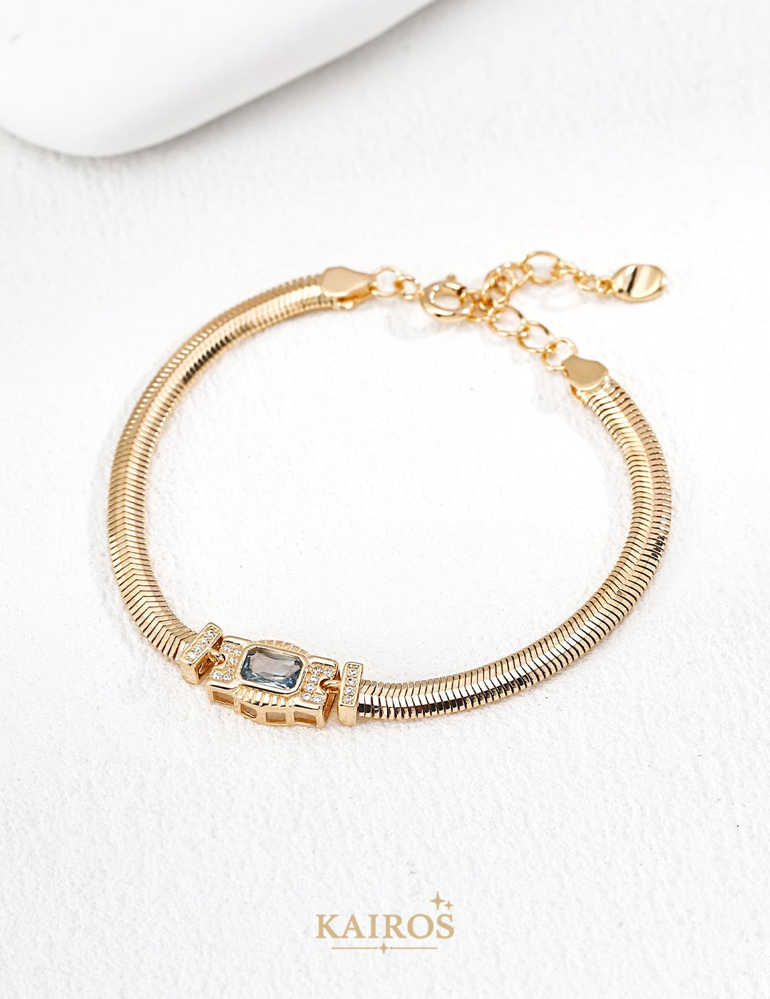 Kairos logo-only cover - Square Halo Sparkle Bracelet