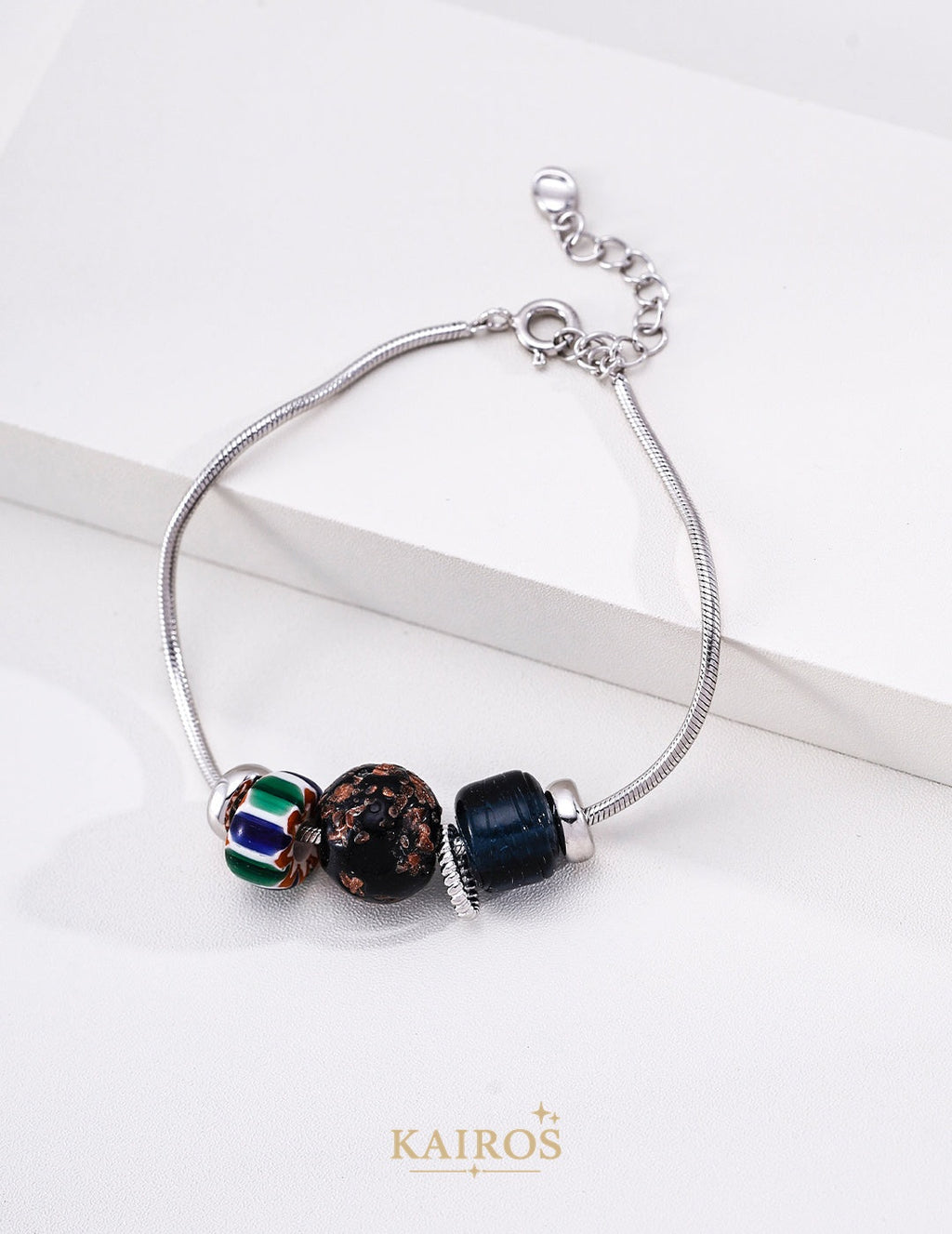 Kairos logo-only cover - Nepalese Artisan Glass Bracelet