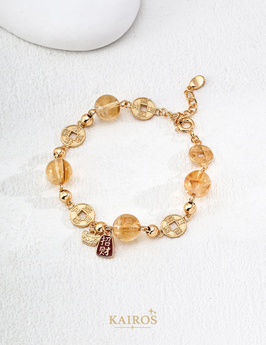 Kairos logo-only cover - Blooming Garden Tiger Eye Bracelet
