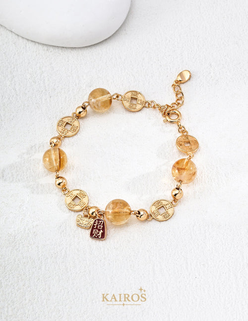 Kairos logo-only cover - Blooming Garden Tiger Eye Bracelet