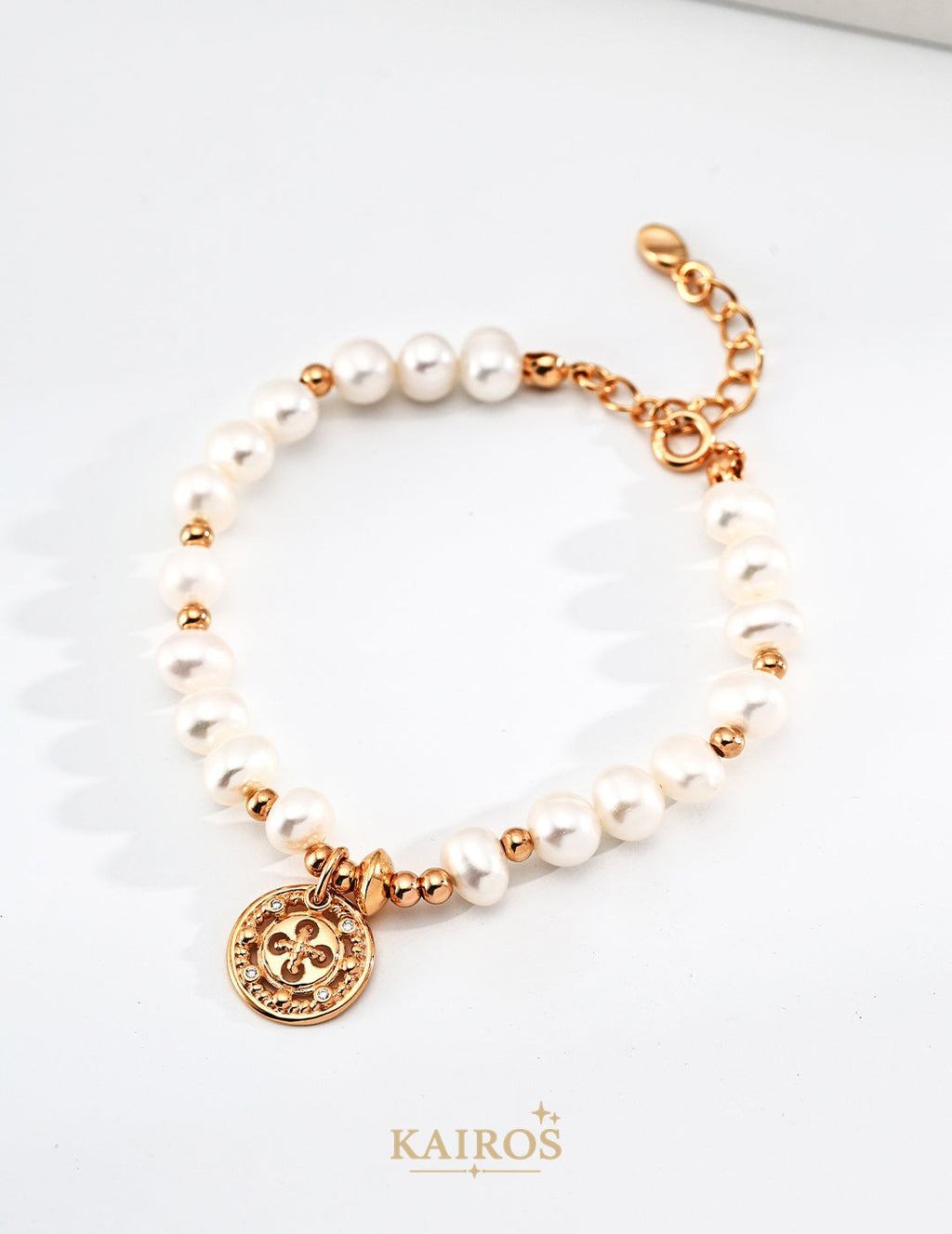 Kairos logo-only cover - Button Blessing Pearl Bracelet