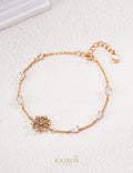Kairos logo-only cover - Six-Petal Lily Zirconia Bracelet