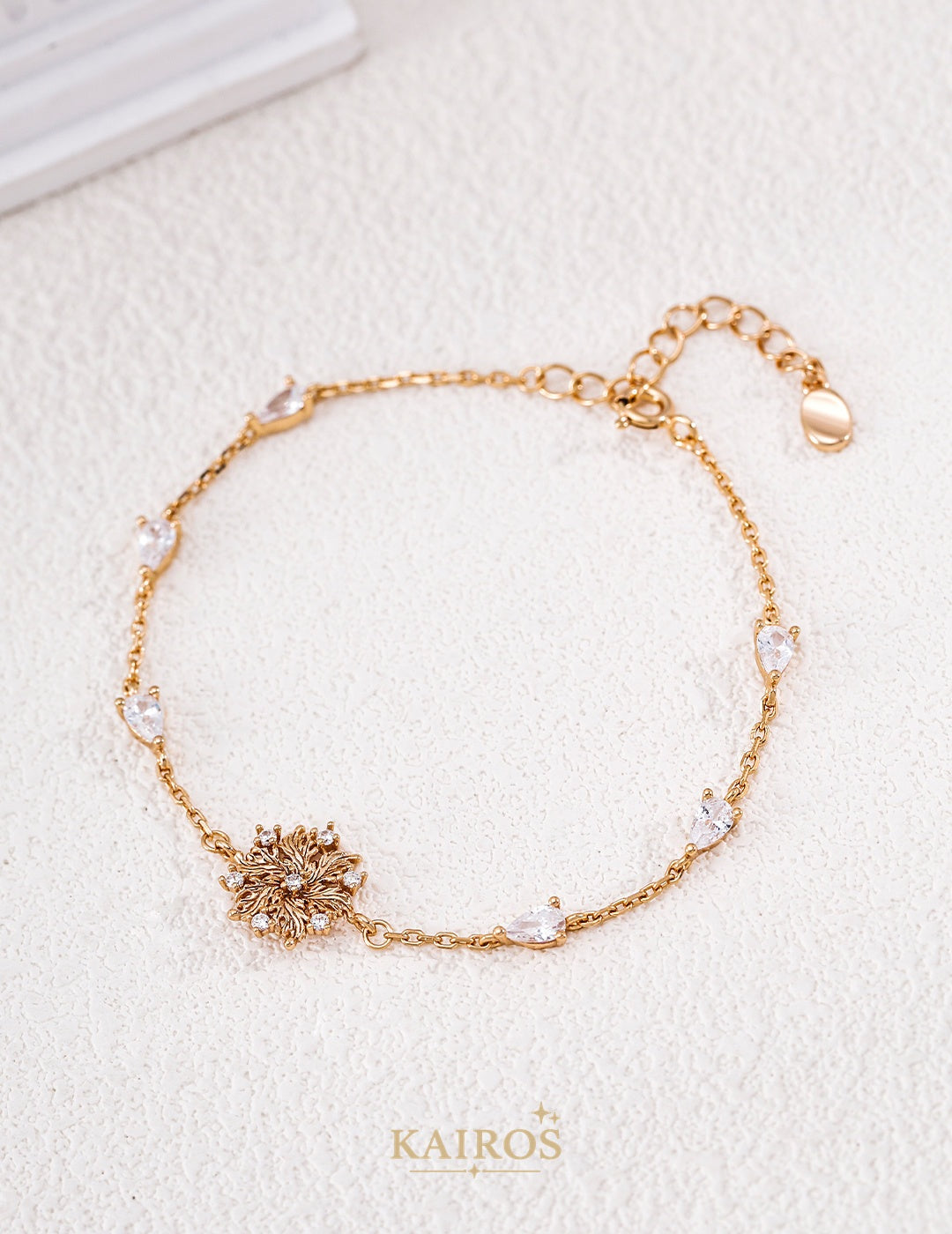 Kairos logo-only cover - Six-Petal Lily Zirconia Bracelet