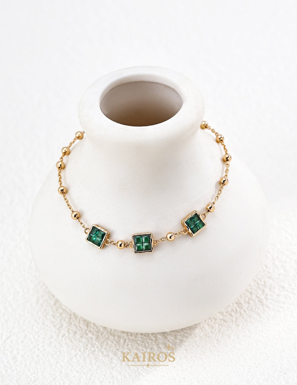 Kairos logo-only cover - Square Halo Radiance Bracelet