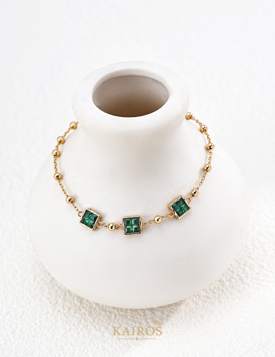 Kairos logo-only cover - Square Halo Radiance Bracelet