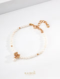 Kairos logo-only cover - Gilded Ribbon Pearl Bracelet