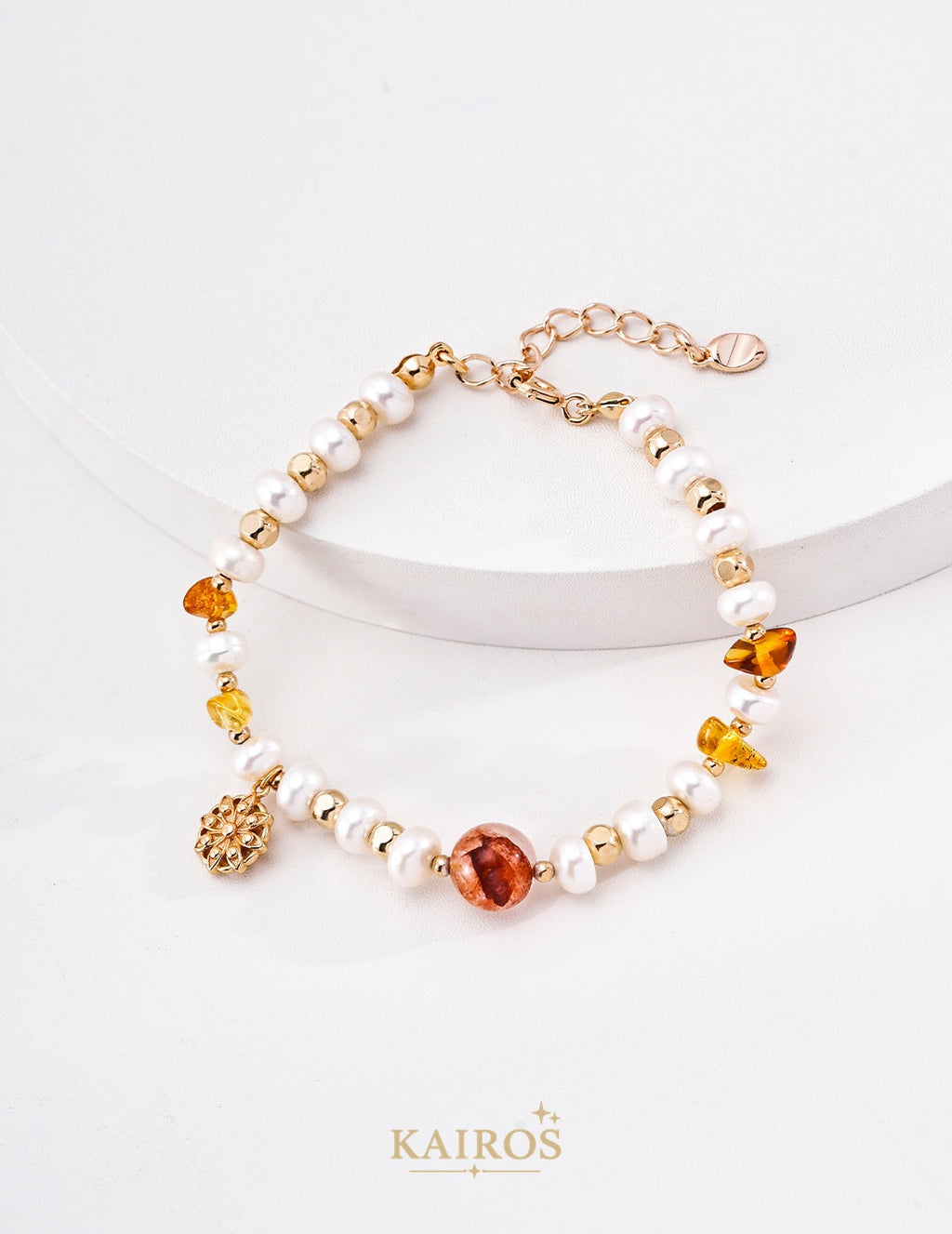 Kairos logo-only cover - Pearl & Crystal Bracelet