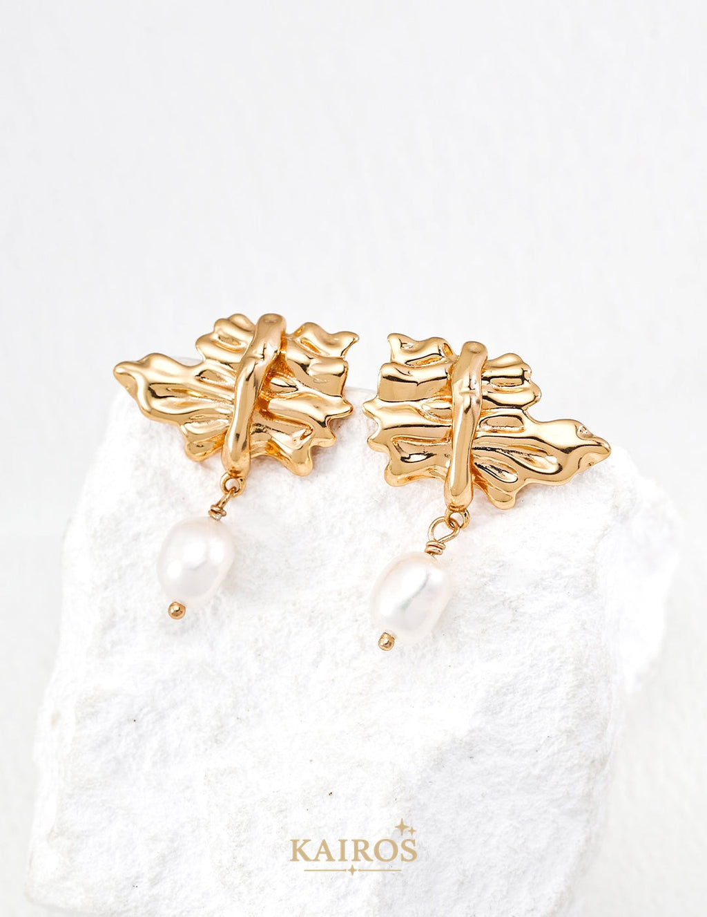 Kairos logo-only cover - Pearl Serenity Earrings