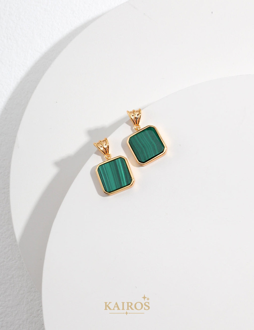 Kairos logo-only cover - Malachite Muse Earrings