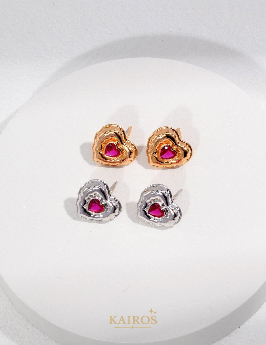 Kairos logo-only cover - Heart Echo Light Earrings