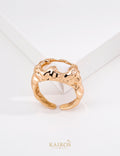 Kairos logo-only cover - Molten Light Mother-of-Pearl Ring