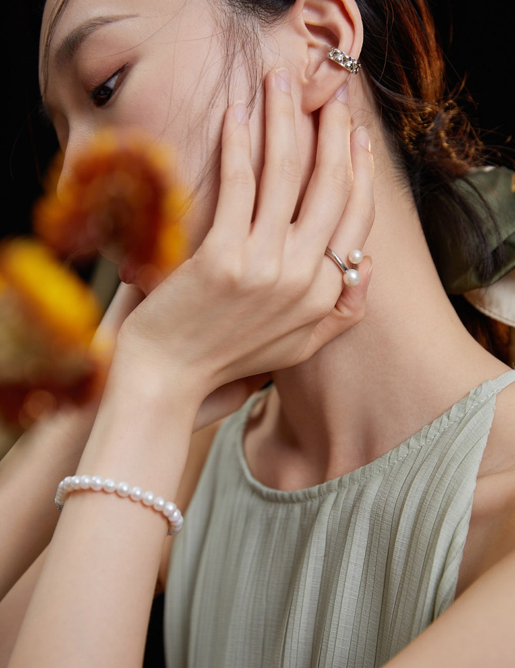 Floral Adjustable Ring image 3