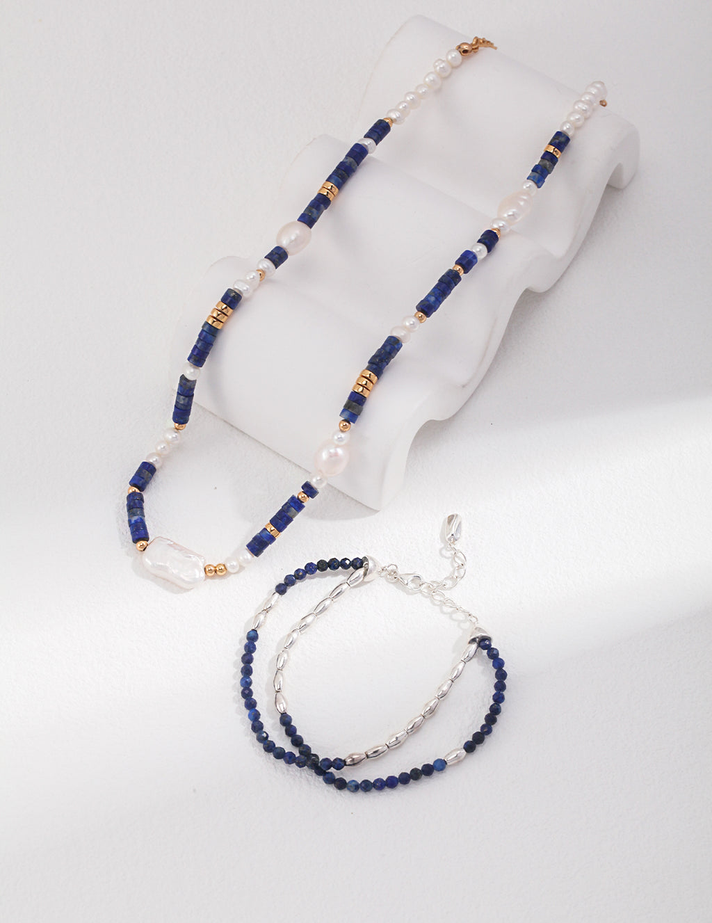 Lapis Lazuli Pearl Necklace image 4