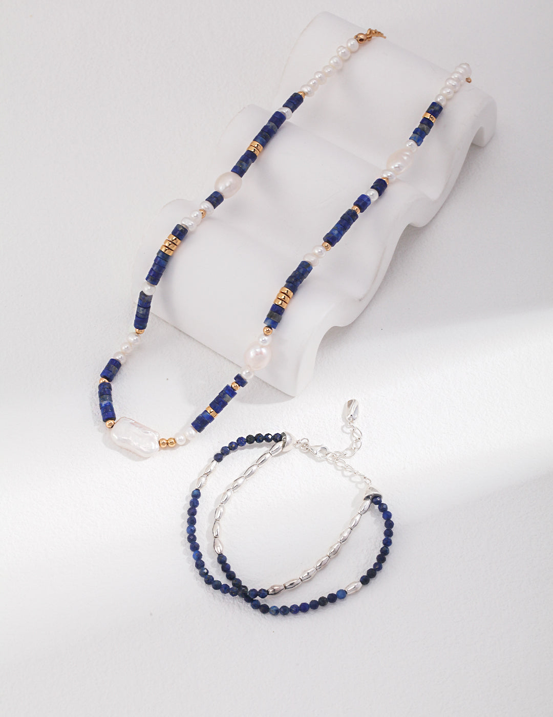 Lapis Lazuli Pearl Necklace image 4