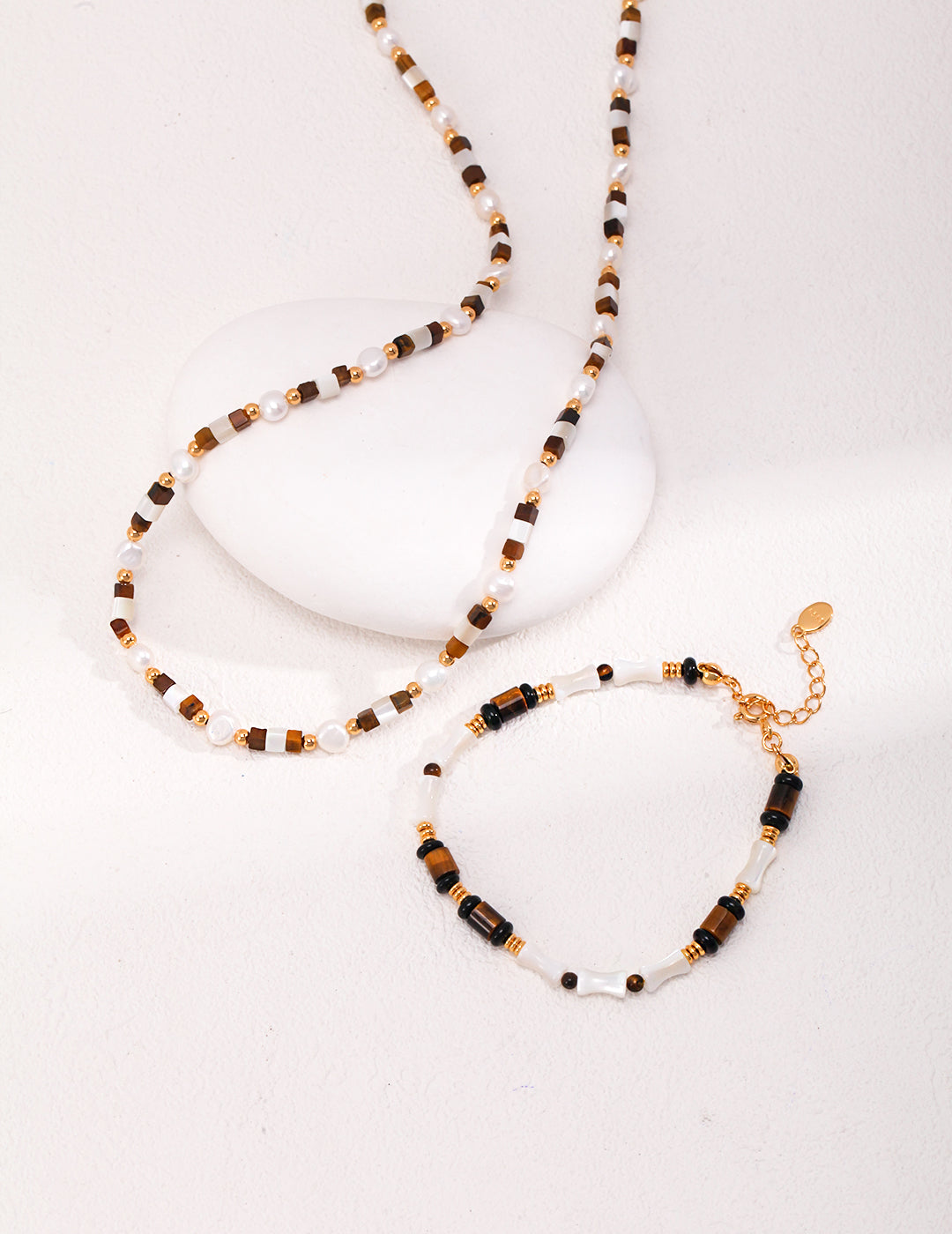 Tiger's Eye Pearl Necklace image 4