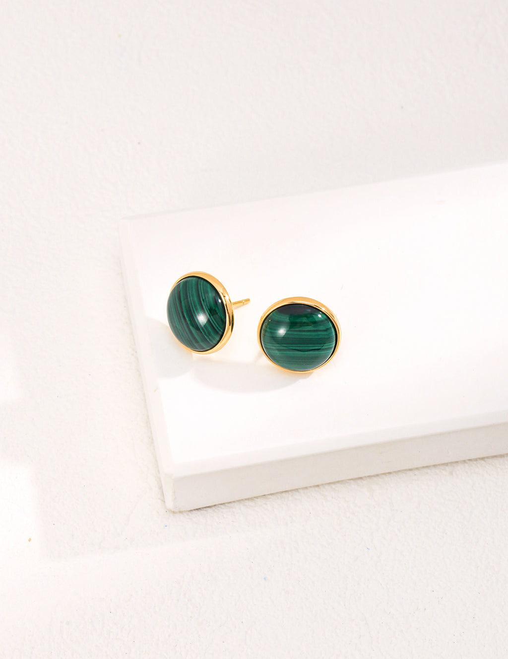 Malachite Stud Earrings image 1