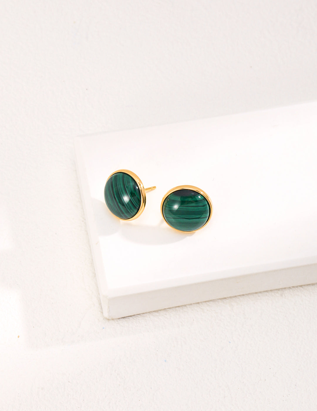 Malachite Stud Earrings image 1