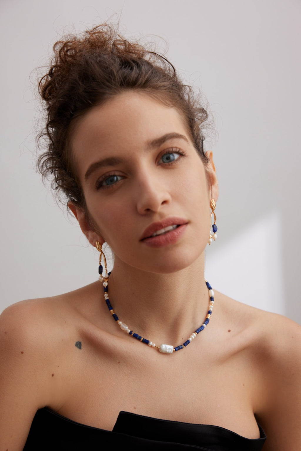 Lapis Lazuli Pearl Necklace image 1