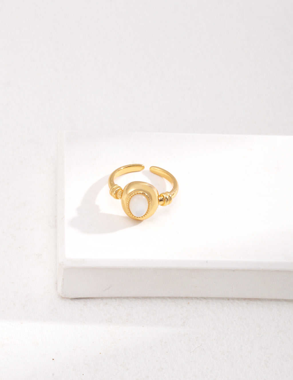 Luna Mother-of-Pearl Adjustable Ring image 1