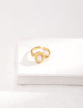 Luna Mother-of-Pearl Adjustable Ring image 1