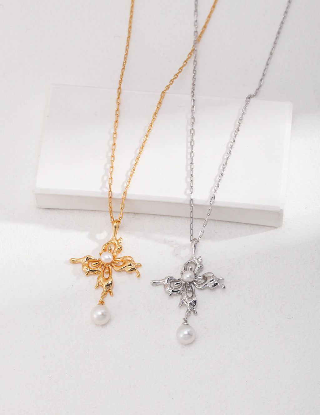 Butterfly Orchid Pearl Necklace image 3