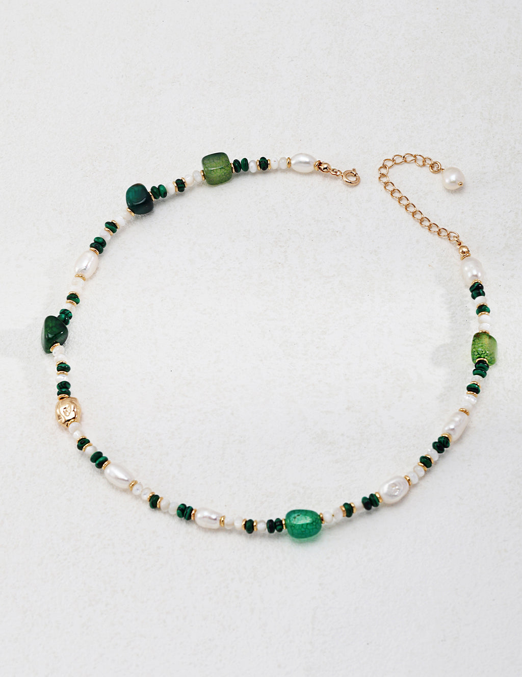 Malachite Pearl Necklace image 1