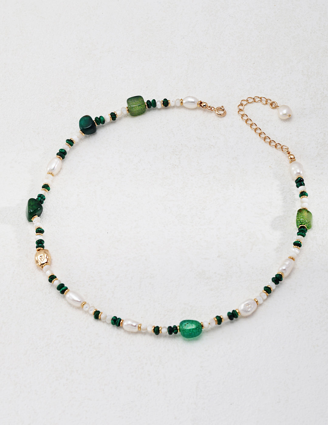 Malachite Pearl Necklace image 1