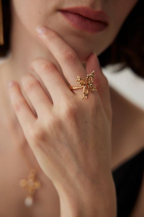 Butterfly Orchid Adjustable Ring image 2