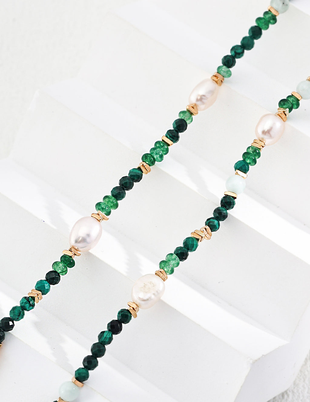 Malachite Pearl Necklace image 3