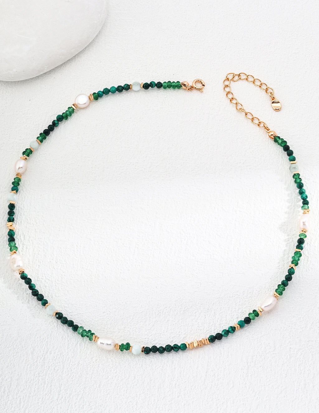 Malachite Pearl Necklace image 1