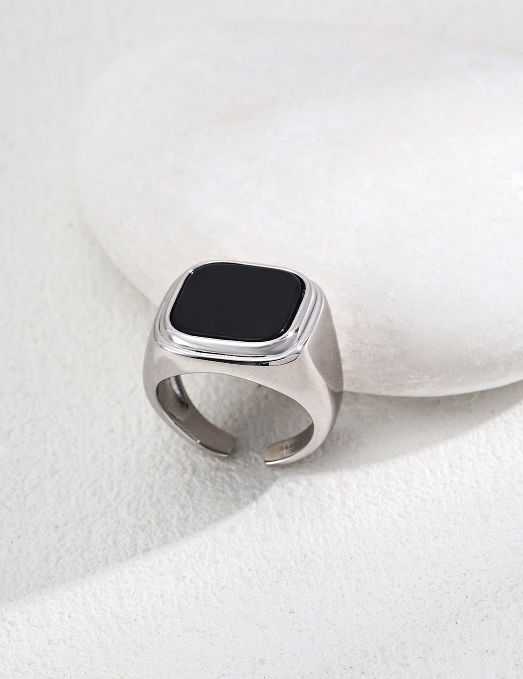 Black Agate Statement Ring image 3