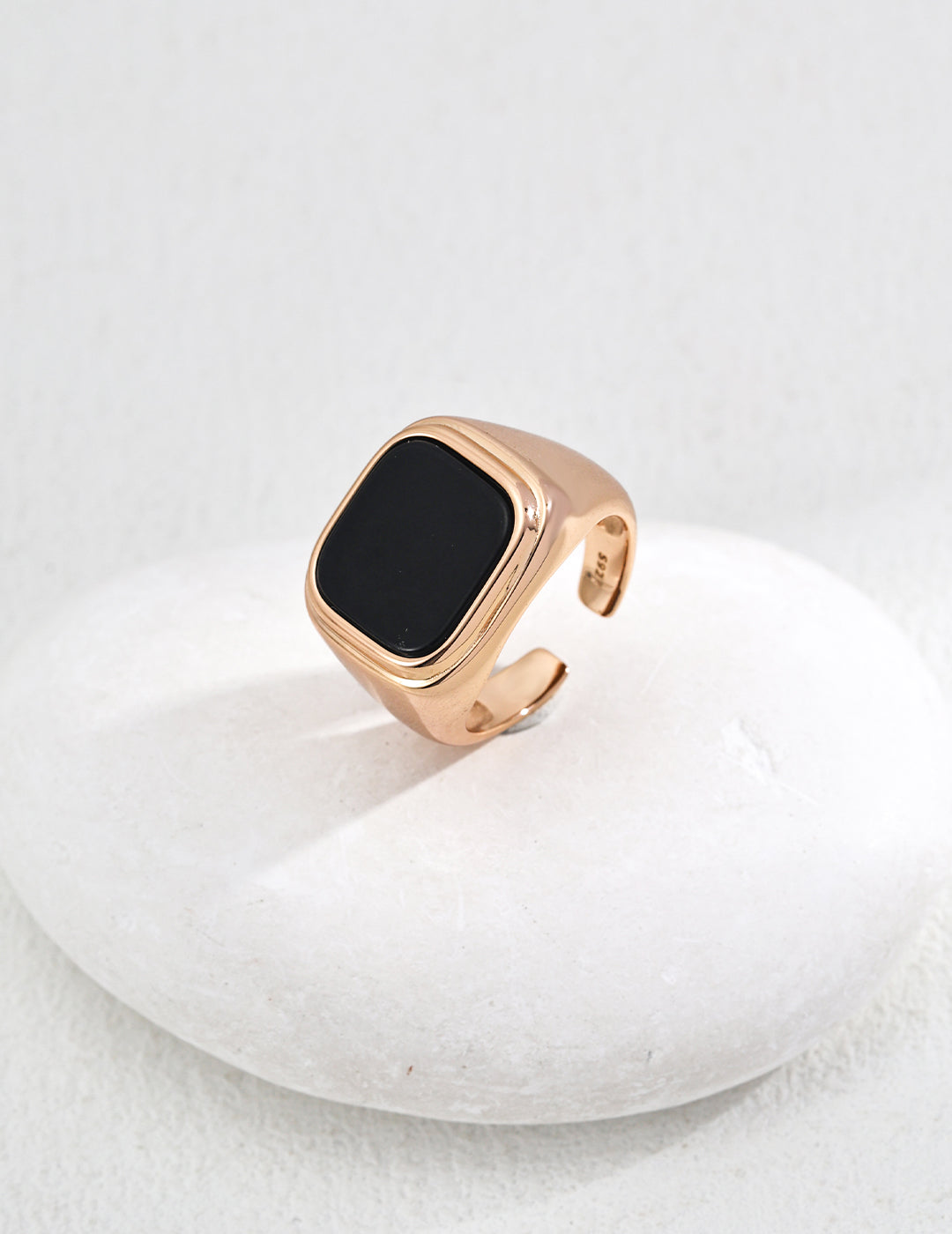 Black Agate Statement Ring image 1
