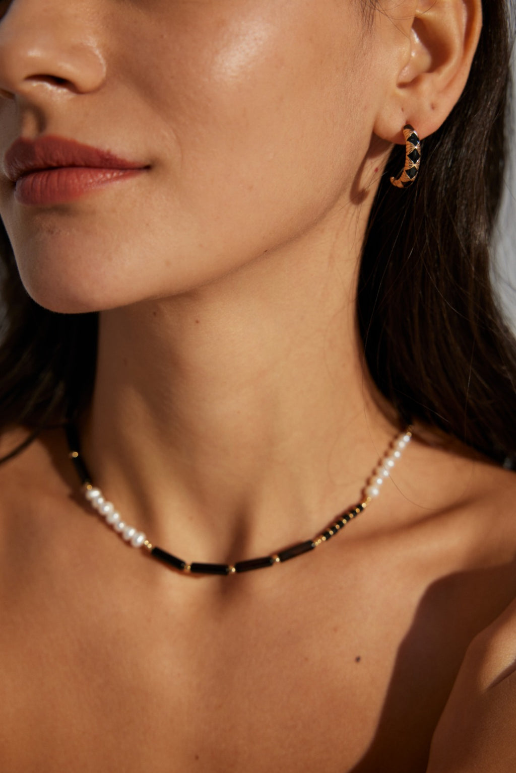 Agate Pearl Necklace image 1
